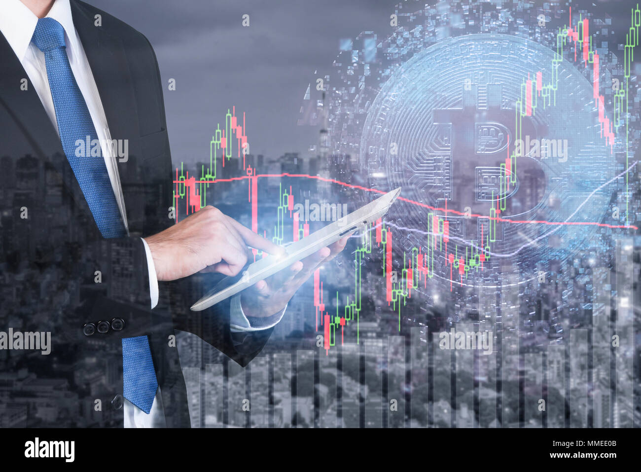Bitcoin Trading Exchange Borse Investment Forex Mit Trend Der Graph - 